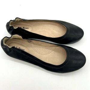 LL Bean Leather Ballet Flats Size 8